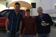 Country star Jake Owen with George and Tommy during production for the 2019 Texas Ford Truck Month TV ad.
